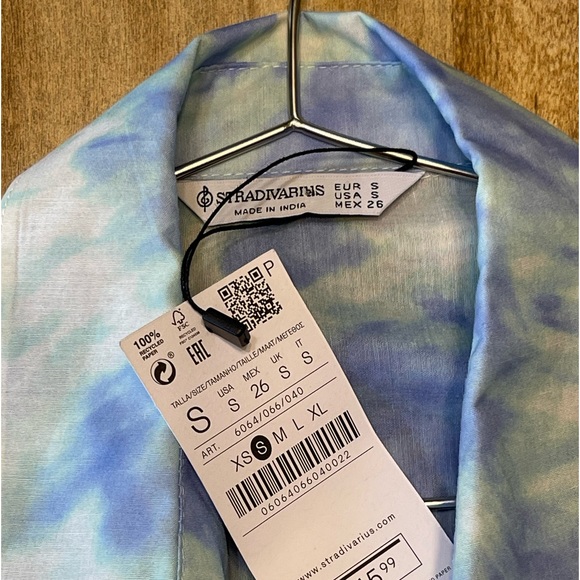 Sheer Tie Dyed Button Down Shirt - Picture 4 of 5